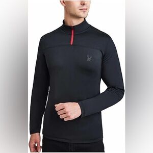 Spyder Active Performance Quarter Zip Pullover Men XXL Black